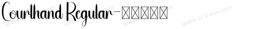Courthand Regular字体转换